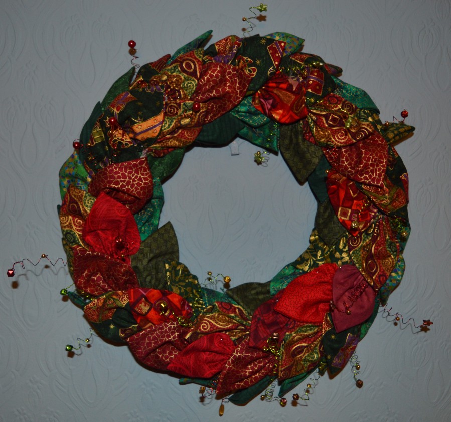 Fabric Christmas Wreath
