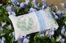 Forget-me-not cross-stitch